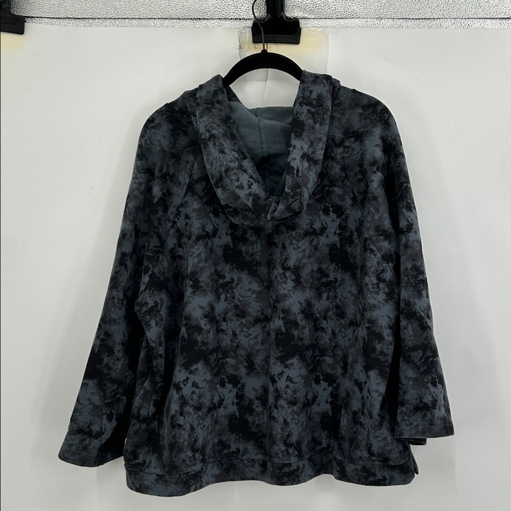 Pact Dark Cloud Tie Dye Cropped Sleeve Hoodie Organic Cotton Size XL - Picture 6 of 8